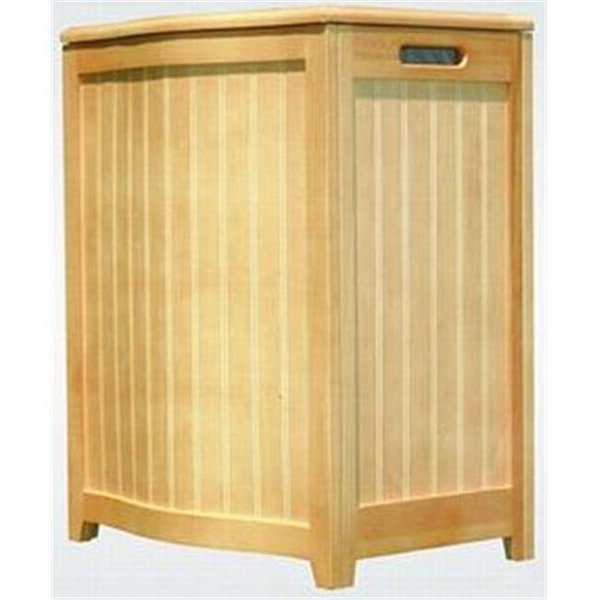 Oceanstar Oceanstar BHP0106N-Natural Finished Bowed Front Laundry Hamper with Interior Bag BHP0106N